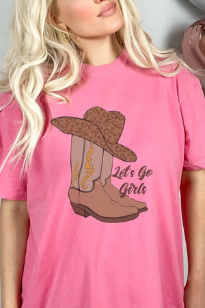 Let's Go Girls Cowgirl Boots Comfort Colors PLUS
