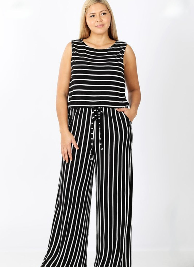 Colette Striped Sleeveless Jumpsuit | 3 Colors