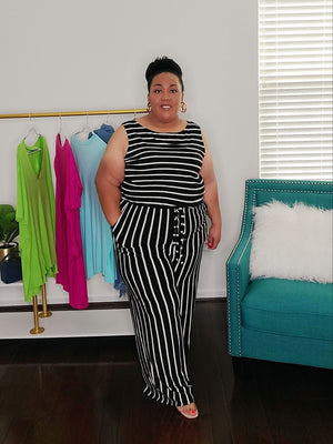 Colette Striped Sleeveless Jumpsuit | 3 Colors
