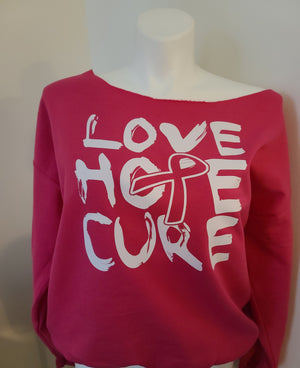 Custom Cut Sweatshirt | Pink Hope