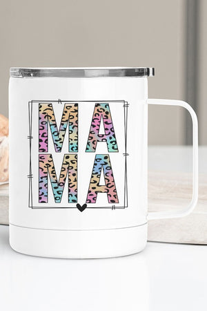 Colorful Leopard Mama Travel Mug