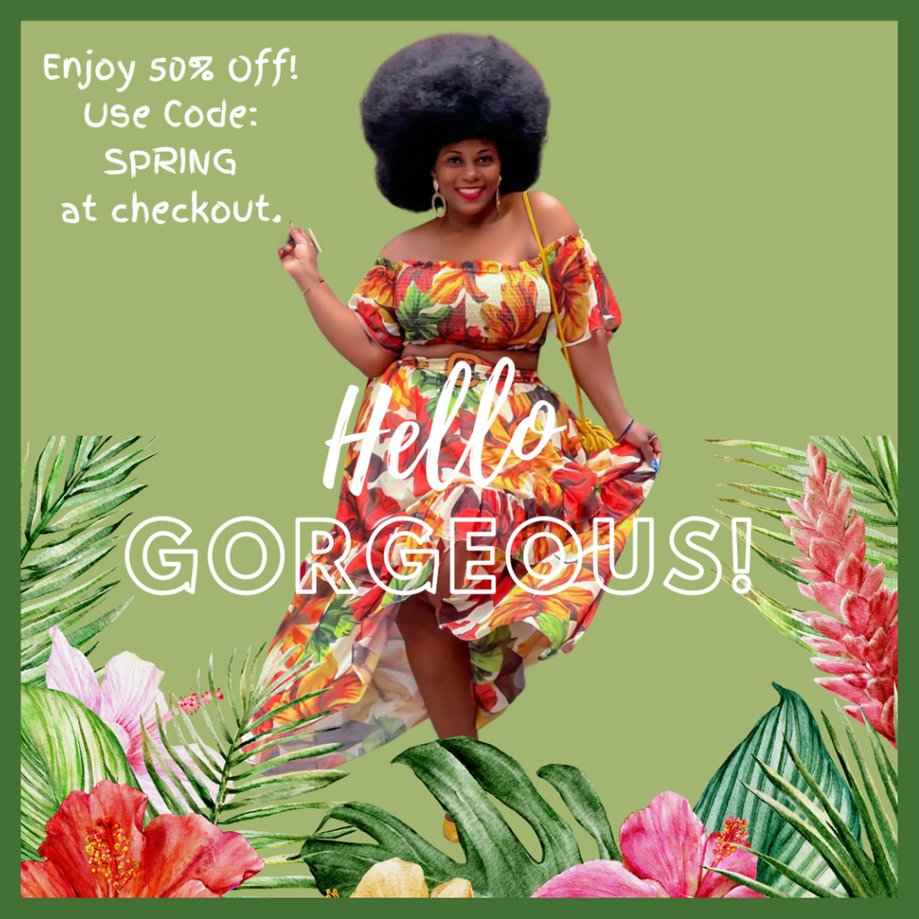 huge sale, half off, 50% off, 50 percent off, clearance sale, plus size fashions, cute plus size clothes, spring sale, spring dresses, summer maxis