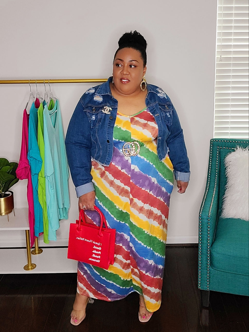 Rainbow brite maxi dress is a fun, colorful way to celebrate pride month