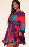 The Sophie Dress | Red Multi